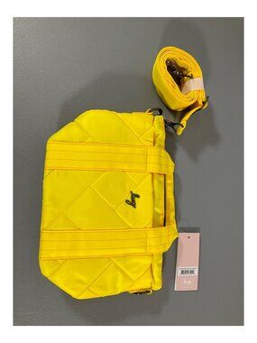 Lug Dory Mini Crossbody Bag - Neon Yellow with Tote Handles, Unisex Style